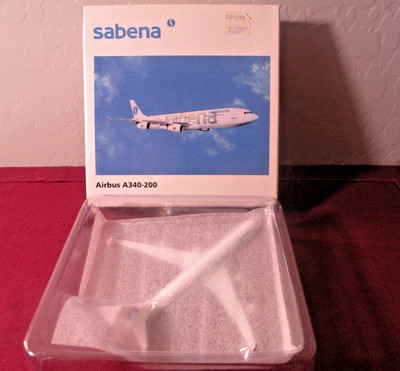 VINTAGE NEW 1997 HERPA WINGS 1:500 SCALE SABENA AIRBUS A340-200 #507325 - 