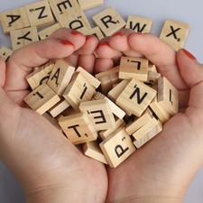 100/500 Wood Scrabble Tiles Replacement Woode...