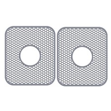 Silicone Sink Mat, 2 Pack Sink Protectors for Kitchen Sink with Center ,6316