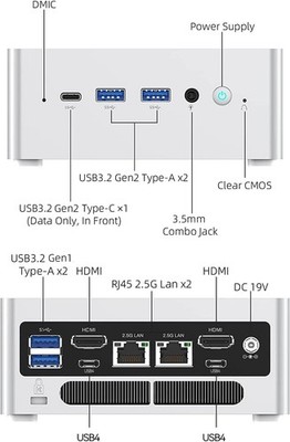 MINISFORUM NPB7 Mini PC 32GB RAM 512 SSD, with Intel Core i7-13700H
