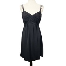Adrianna Papell Black Semi-Formal Fit n Flare Goddess Dress Size Small EUC
