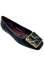 Franco Sarto Women's Flexa Amaya 3 Ballet Flat Black Leather