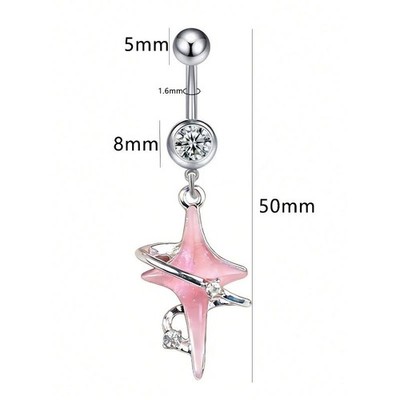 Crystal Steel Belly Button Sexy Navel Piercing Navel Women Dangling Body Navel
