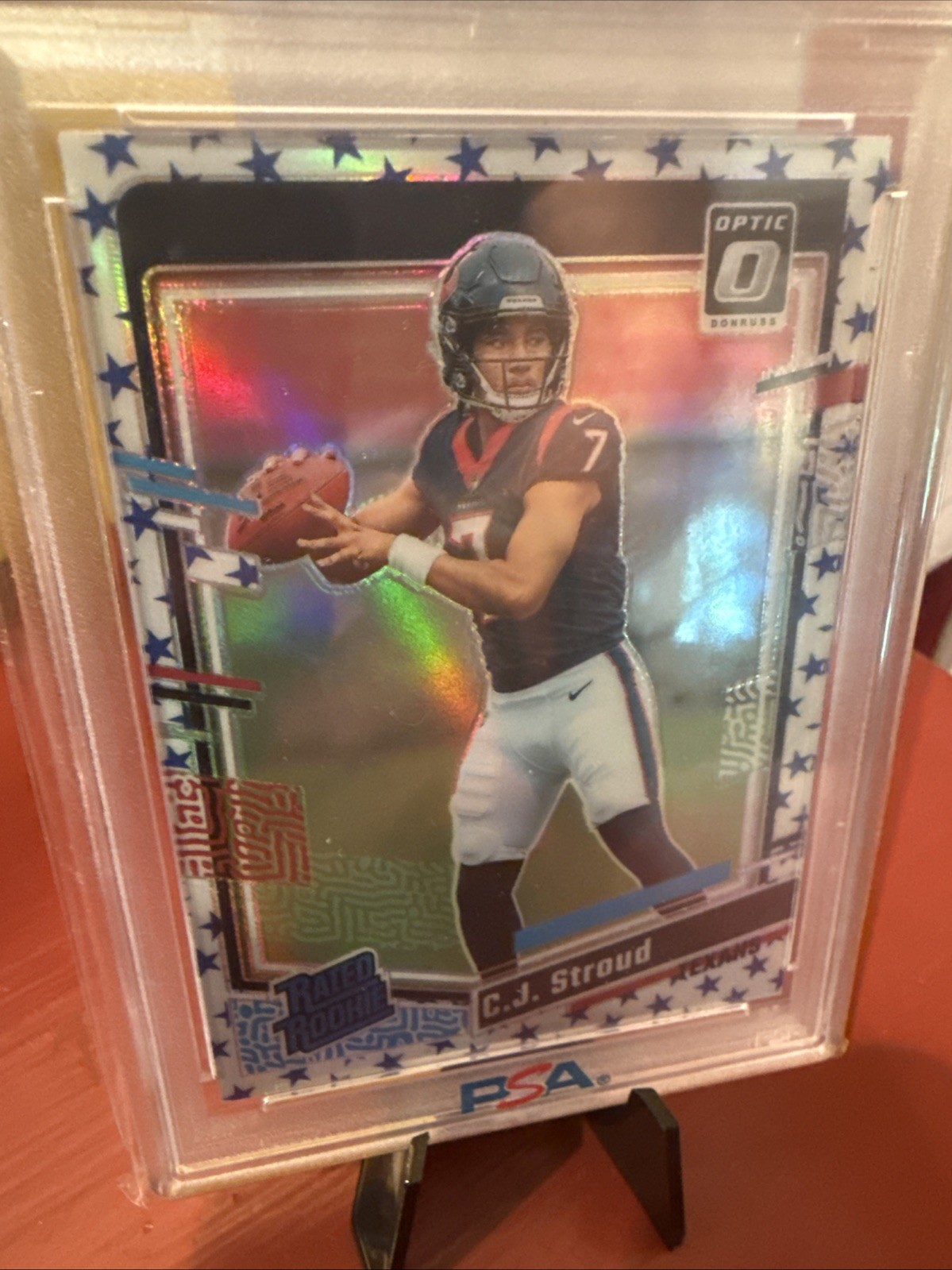 2023 Panini Donruss Optic Rated Rookie C.J. Stroud #244 Stars Prizm (RC) SP Mint view 4