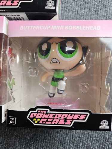 SET OF 3 Powerpuff Girls Mini Bobble Head Figures BUBBLES BUTTERCUP BLOSSOM (A) - Picture 4 of 12