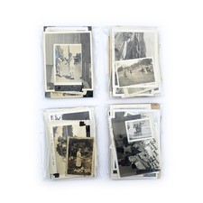 50 Vintage Snapshot Photo Lot - Black White Found Family Mixed Vernacular Art