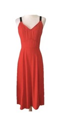 Asos Red Midi Dress Criss Cross Back Women’s Size 2 NEW NWT