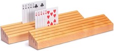 Beechwood Playing Card Holders Extra Wide Set 2 Yellow Mountain