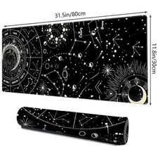 Extended Mousepad - Ergonomic Design - Black Moon