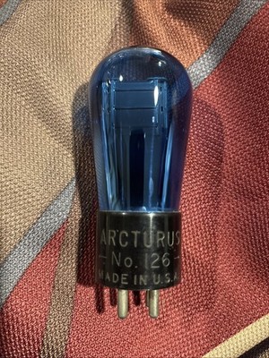 Arcturus Blue Cobalt Glass Radio Tube Vintage Parts No. 126