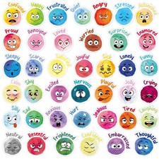 Eersida 800 Pieces Face Emotion Feelings Stickers for Kids 1.4 Multicolor