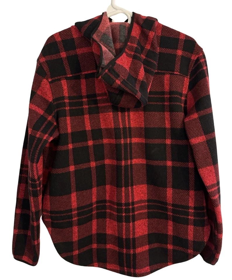 Sudadera con capucha pulóver Campshire The North Face TNF para mujer mediana Buffalo a cuadros 1/4 cremallera Foto 4 de 4