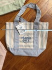 Trader Joe's Striped Mini Canvas Tote Bag Multicolor 13x6x10 set of 4 — photo 2
