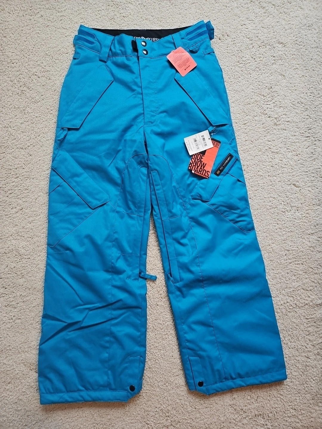 RIDE SNOWBOARDING Men's Phinney Snow Pants Bluebird Size X-Small NWT