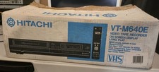 See Video! Boxed Hitachi VT-M640 VHS Video Player Recorder Remote, and Manuals