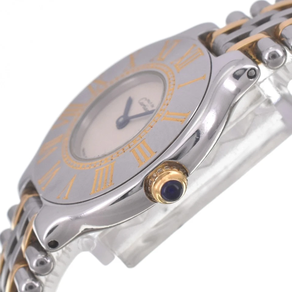 Reloj de cuarzo para dama CARTIER Must21 Vantian de acero inoxidable/chapado en oro D#142242 Foto 3 de 4