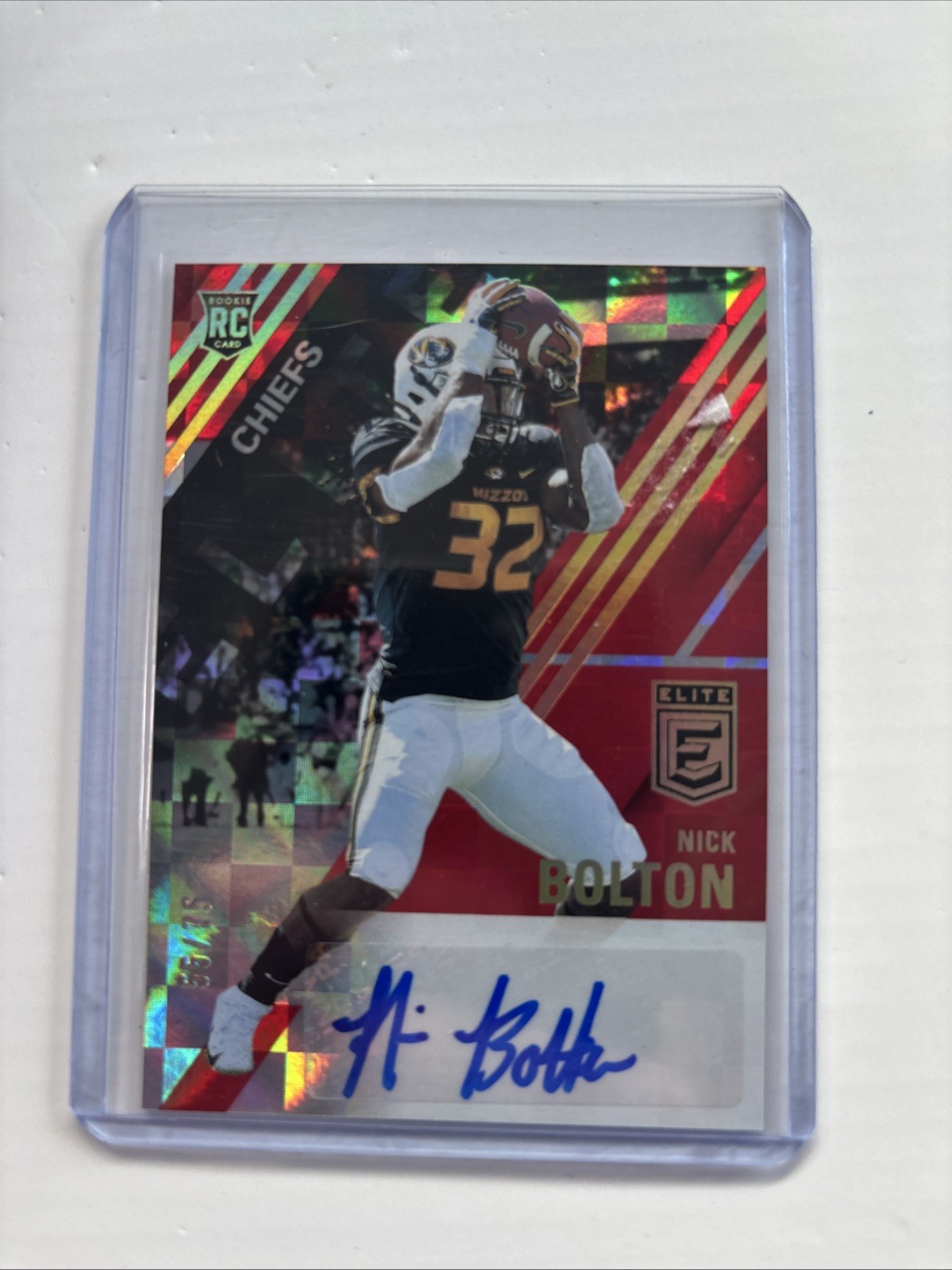 Nick Bolton Panini Donruss Elite Elite Rookie Autographs #NBO Red