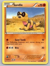 2011 POKEMON BLACK & WHITE SANDILE 63/114 C NM A103347 FREE S&H