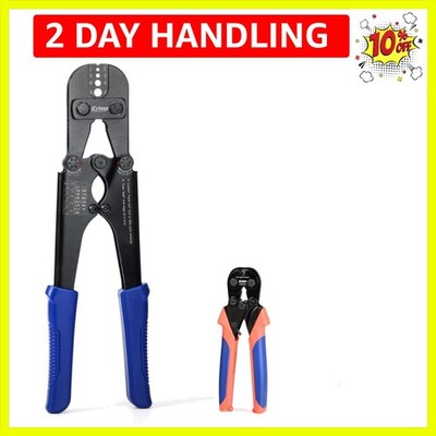iCrimp Wire Rope Crimping Tool for Aluminum Loop Sleeve, Two Barrel Ferrule, ...
