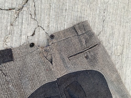 1920s/1930s vtg FRENCH WORKWEAR WOOL TWEED PANTS/TROUSERS 35 x 28 Farmer/Peasant - Picture 13 of 13