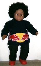 Brassière ,vêtement bébé tricot fait main création neuve motif sport.