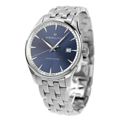 HAMILTON Jazzmaster Quartz H32451141 Blue Stainless Steel Men's Watch New in Box