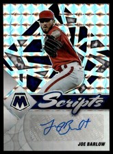 2022 Mosaic Scripts Prizms Joe Barlow Auto Texas Rangers #SC-JOE