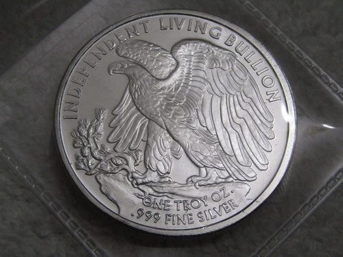 Independent Living Bullion 1 Troy Oz. .999 Fine Silver Round Walking Liberty
