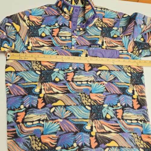 Patagonia Fleece Large Mens Aztec Joy Pitch Synchilla Snap-T Jacket Pitch Blue - Picture 11 of 12