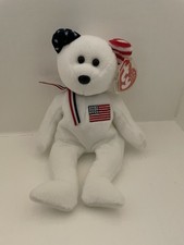 Ty Beanie Baby America White The Red Cross Bear