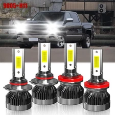 For Chevy Silverado 1500 2007-2021 Front LED Headlight Kit Bulbs High Low Beam
