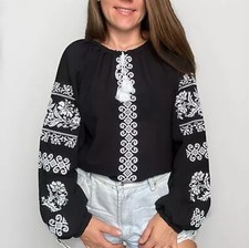 Vyshyvanka Traditional Embroidered Ukrainian Shirt Ethnic Size S,M,L,XL,XXL