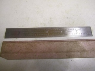 LS STARRETT CO LTD 6" ENGINEERS RULE NO 604R MACHINE DIVIDED IMPERIAL BOTH SIDES