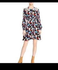 Sandro Paris Indar Dress Signal Flag Nautical Print SZ 12 Rope Chain Maritime