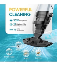 Pool Vacuum for Above Ground Pools, Handheld Pool Vacuums with Brush Head