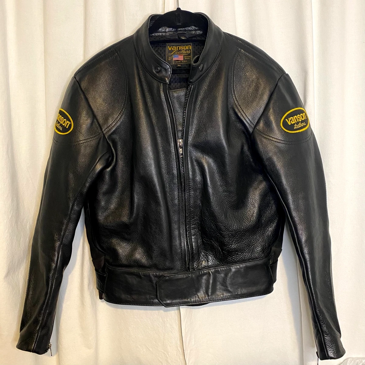 Vanson Black Leather Outer Shell Coats, Jackets & Vests for Men