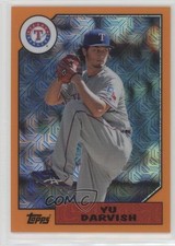 2017 Topps Silver Pack 1987 Design Chrome Orange 63/75 Yu Darvish #87-YD 04cw