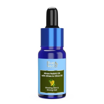 Blue Nectar Nabhi9Belly Button) Oil with Ghee & Olive Oil (22 Herbs, 10ml)