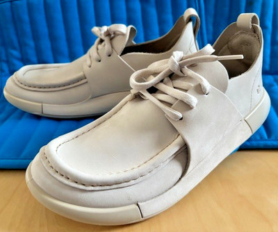 Ecco Womens Cozmo Leather Beige Walking Comfort Shoes EU 40, US 9.5