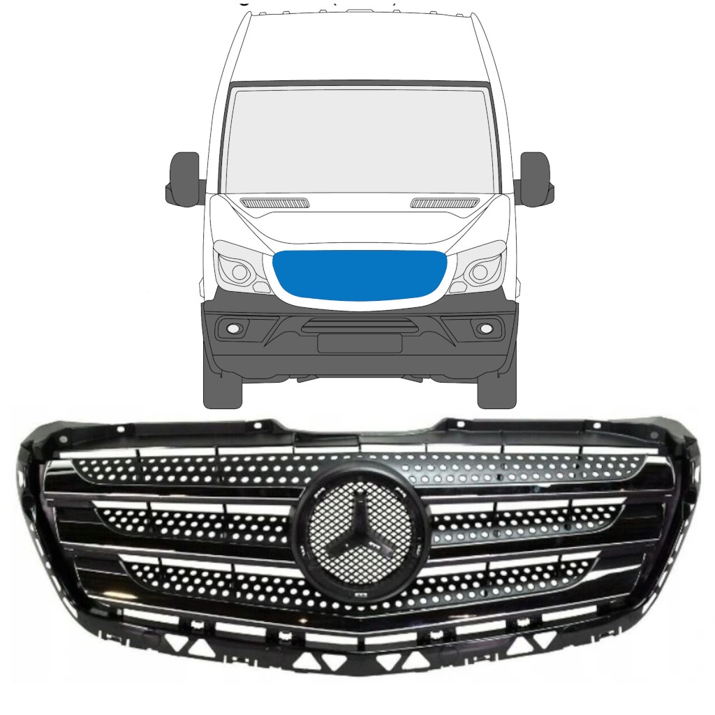 Grille for Mercedes Sprinter 2006-2018