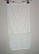 Freshman 1996 Crochet Midi Skirt Sz M Cream Pull-On Boho Hippie Coastal Beachy