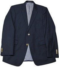 Tommy Hilfiger Blazer Mens 44R Blue Wool Bld Classic 2 Button Sport Coat Jacket