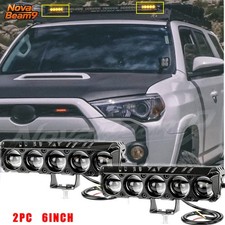 6'' LED Work Light Bar Spot OffRoad Driving Pods Truck Fog Lights White Yellow
