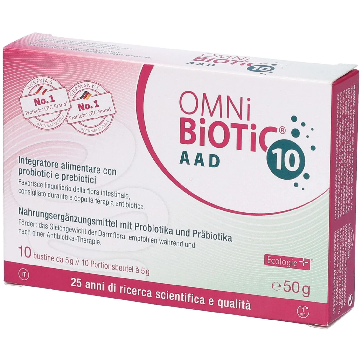 Institut Allergosan Gmbh Omni Biotic 10 Aad 10 Bustine Da 5 G - Immagine 2