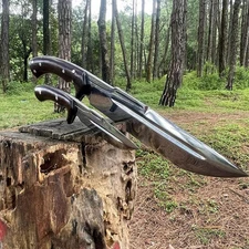 Custom Handmade Carbon Steel Blade Survival Machete Knife| Hunting Knife Camping