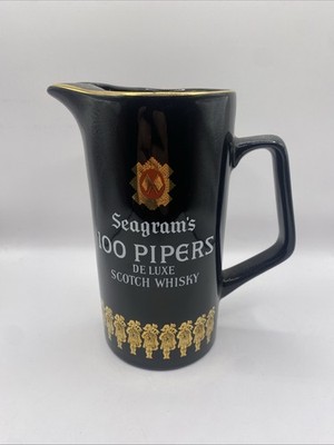 Seagram's 100 Pipers Scotch Whisky Bar Krug Kneipe Krug Werbung Vintage