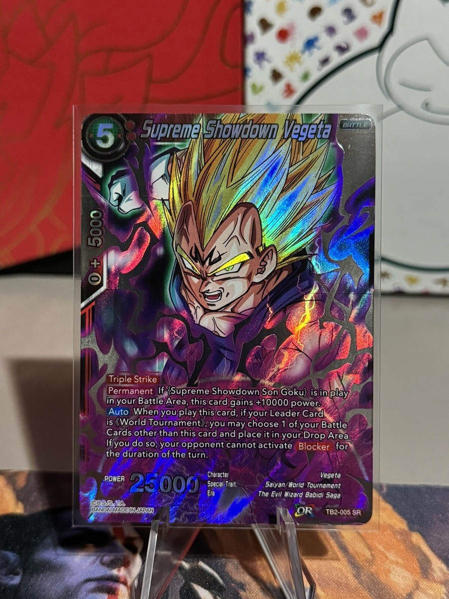 Supreme Showdown Vegeta TB2-005 SR Foil Dragon Ball Super Card