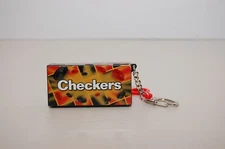 Vintage Magnetic Checkers board game Keychain Item # 593-0 Basic Fun 2000