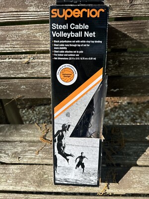 Volleyball Net with High Strength Cable - (Superior)32 x3  Universal Design ￼