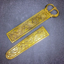 Medieval Hungury Belt Jewelry, Buckle and Strap End Replica For Girdle Belt 25mm